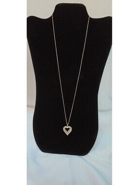 Vintage 925 Sterling Silver Heart Necklace – Italy Chain